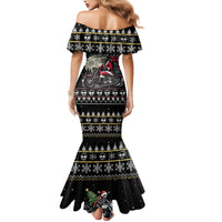 Christmas Skull Mermaid Dress Santa Skull Ride Motorbike - Wonder Print Shop