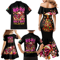 Christmas Skull Family Matching Mermaid Dress and Hawaiian Shirt Christmas Tree Skull - Wonder Print Shop