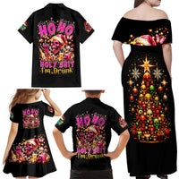 Christmas Skull Family Matching Off Shoulder Maxi Dress and Hawaiian Shirt Christmas Tree Skull - Wonder Print Shop