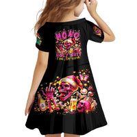 Christmas Skull Kid Short Sleeve Dress Christmas Tree Skull - Wonder Print Shop