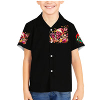 Christmas Skull Family Matching Mermaid Dress and Hawaiian Shirt Ho Ho Holy Shit I'm Drink - Wonder Print Shop