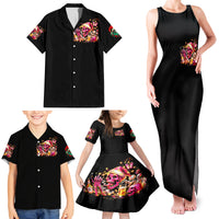 Christmas Skull Family Matching Tank Maxi Dress and Hawaiian Shirt Ho Ho Holy Shit I'm Drink - Wonder Print Shop