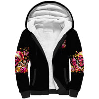 Christmas Skull Sherpa Hoodie Ho Ho Holy Shit I'm Drink - Wonder Print Shop