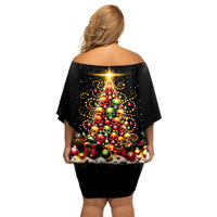 Christmas Sugar Skull Family Matching Off Shoulder Short Dress and Hawaiian Shirt Christmas Tree Sugar Skull - Wonder Print Shop