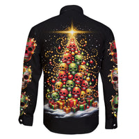 Christmas Sugar Skull Family Matching Puletasi Dress and Hawaiian Shirt Christmas Tree Sugar Skull - Wonder Print Shop