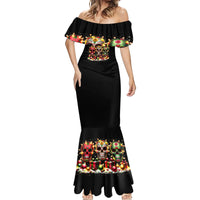 Christmas Sugar Skull Mermaid Dress Christmas Tree Sugar Skull - Wonder Print Shop