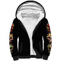 Christmas Sugar Skull Sherpa Hoodie Christmas Tree Sugar Skull - Wonder Print Shop