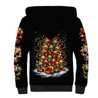 Christmas Sugar Skull Sherpa Hoodie Christmas Tree Sugar Skull - Wonder Print Shop