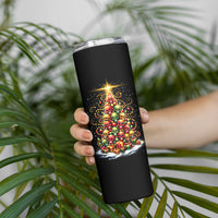 Christmas Sugar Skull Skinny Tumbler Christmas Tree Sugar Skull - Wonder Print Shop