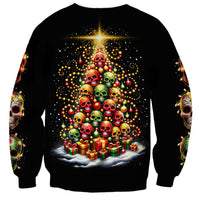 Christmas Sugar Skull Sweatshirt Christmas Tree Sugar Skull - Wonder Print Shop