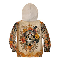 Sugar Skull Kid Hoodie Rose Sugar Skull Vintage - Wonder Print Shop