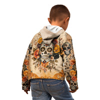 Sugar Skull Kid Hoodie Rose Sugar Skull Vintage - Wonder Print Shop