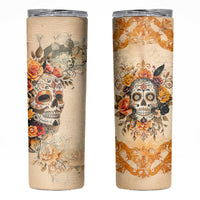 Sugar Skull Skinny Tumbler Rose Sugar Skull Vintage - Wonder Print Shop