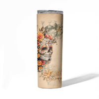Sugar Skull Skinny Tumbler Rose Sugar Skull Vintage - Wonder Print Shop