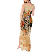 Sugar Skull Tank Maxi Dress Rose Sugar Skull Vintage - Wonder Print Shop