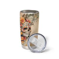 Sugar Skull Tumbler Cup Rose Sugar Skull Vintage - Wonder Print Shop