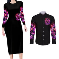 Thunder Skull Couples Matching Long Sleeve Bodycon Dress and Long Sleeve Button Shirt I May Be Not Perfect But At Least I'm Not You - Wonder Print Shop