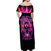 Thunder Skull Family Matching Off Shoulder Maxi Dress and Hawaiian Shirt I May Be Not Perfect But At Least I'm Not You - Wonder Print Shop