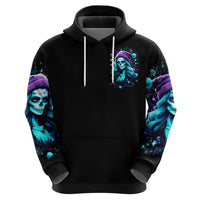Christmas Skull Girl Hoodie Warning This Tattooed Girl Does Not Play With Stupid People - Wonder Print Shop