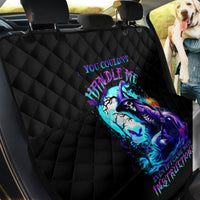 Witch Skull Back Car Seat Cover You Couldn't Handle Me Even With Intrustions - Wonder Print Shop