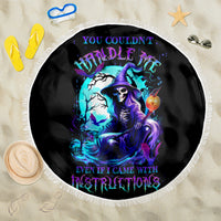 Witch Skull Beach Blanket You Couldn't Handle Me Even With Intrustions - Wonder Print Shop