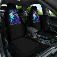 Witch Skull Car Seat Cover You Couldn't Handle Me Even With Intrustions - Wonder Print Shop