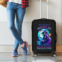 Witch Skull Luggage Cover You Couldn't Handle Me Even With Intrustions - Wonder Print Shop