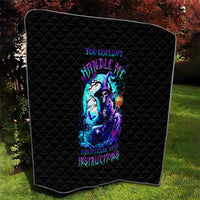 Witch Skull Quilt You Couldn't Handle Me Even With Intrustions - Wonder Print Shop