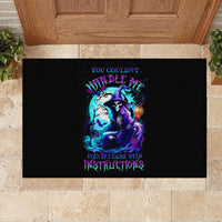 Witch Skull Rubber Doormat You Couldn't Handle Me Even With Intrustions - Wonder Print Shop