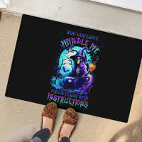 Witch Skull Rubber Doormat You Couldn't Handle Me Even With Intrustions - Wonder Print Shop