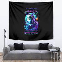Witch Skull Tapestry You Couldn't Handle Me Even With Intrustions - Wonder Print Shop