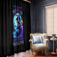 Witch Skull Window Curtain You Couldn't Handle Me Even With Intrustions - Wonder Print Shop