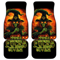 Witch Skull Car Mats Zero Fucking Given - Wonder Print Shop