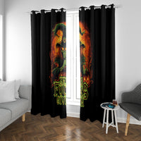 Witch Skull Window Curtain Zero Fucking Given - Wonder Print Shop