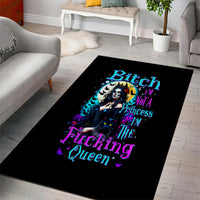 Witch Skull Area Rug Bitch I'm Not A Princess I'm The Fucking Queen - Wonder Print Shop