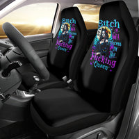 Witch Skull Car Seat Cover Bitch I'm Not A Princess I'm The Fucking Queen - Wonder Print Shop