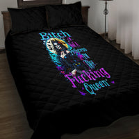 Witch Skull Quilt Bed Set Bitch I'm Not A Princess I'm The Fucking Queen - Wonder Print Shop