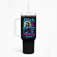 Witch Skull Tumbler With Handle Bitch I'm Not A Princess I'm The Fucking Queen - Wonder Print Shop