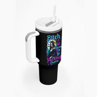 Witch Skull Tumbler With Handle Bitch I'm Not A Princess I'm The Fucking Queen - Wonder Print Shop