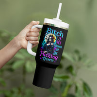 Witch Skull Tumbler With Handle Bitch I'm Not A Princess I'm The Fucking Queen - Wonder Print Shop