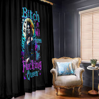 Witch Skull Window Curtain Bitch I'm Not A Princess I'm The Fucking Queen - Wonder Print Shop