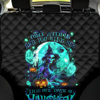 Witch Skull Back Car Seat Cover Come With Us And You Will See Our Halloween - Wonder Print Shop
