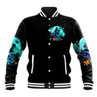 Witch Skull Baseball Jacket Come With Us And You Will See Our Halloween - Wonder Print Shop
