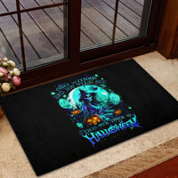 Witch Skull Rubber Doormat Come With Us And You Will See Our Halloween - Wonder Print Shop