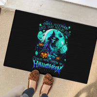 Witch Skull Rubber Doormat Come With Us And You Will See Our Halloween - Wonder Print Shop
