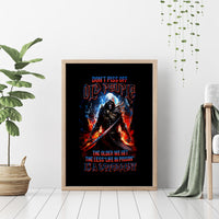 Warrior Skull Canvas Wall Art Don't Pss Off Old People - Wonder Print Shop