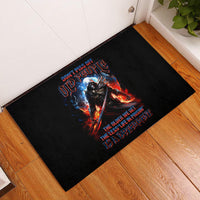 Warrior Skull Rubber Doormat Don't Pss Off Old People - Wonder Print Shop