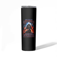 Warrior Skull Skinny Tumbler Don't Pss Off Old People - Wonder Print Shop