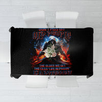 Warrior Skull Tablecloth Don't Pss Off Old People - Wonder Print Shop