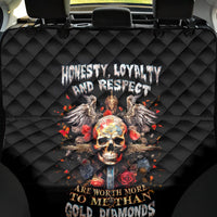 Cross Skull Back Car Seat Cover Honesty Loyalty And Respect Worth More Than Gold, Diamond - Wonder Print Shop